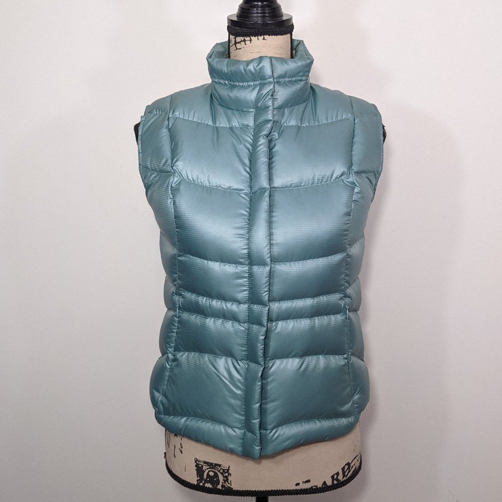 Eddie Bauer Premium Goose Down Quilted Puffer Vest Women's XS Mint Green